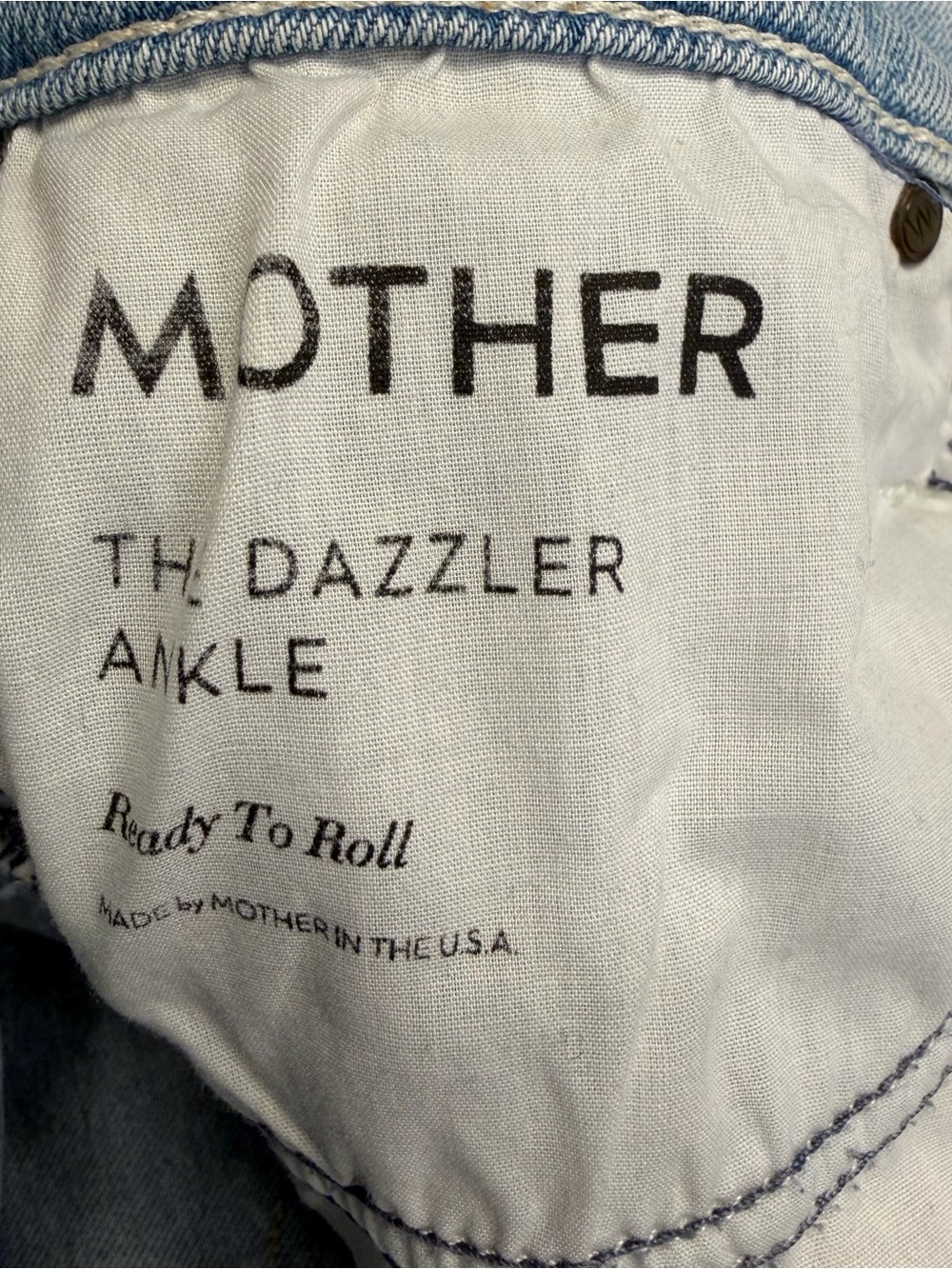 MOTHER The Dazzler Ankle Jeans 28 Light Wash Straight Leg - Picture 3 of 12
